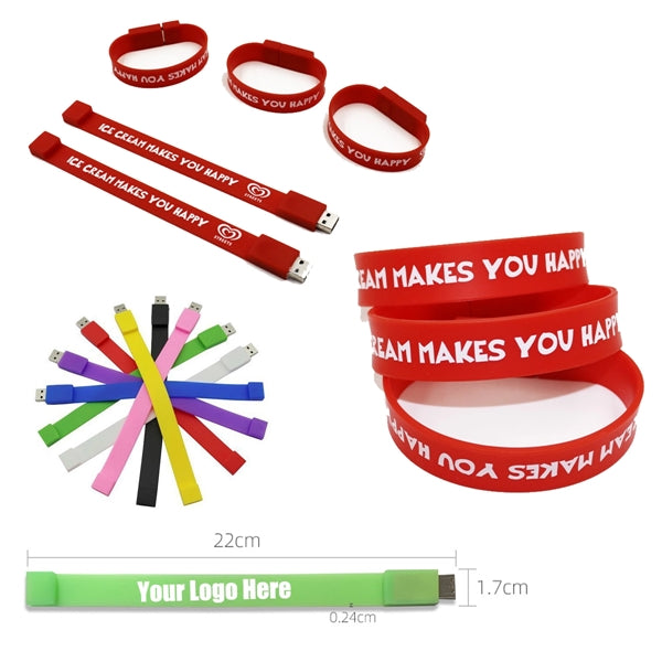 Silicone Bracelet Wristband U Disk (16Gb)