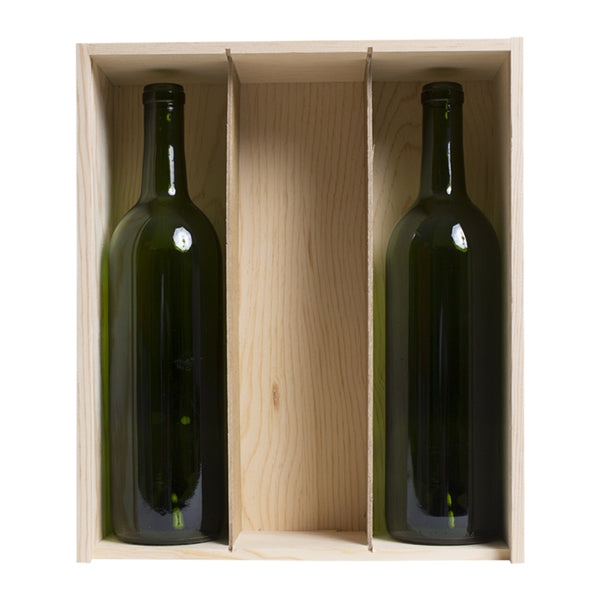 3-Bottle Wood Wine Box