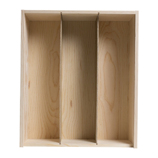 3-Bottle Wood Wine Box