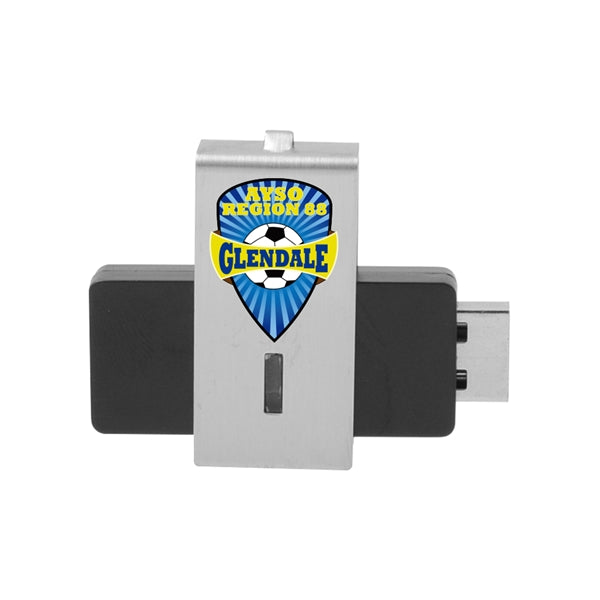 Streator 360 Degree Rotating USB with Steel Cover
