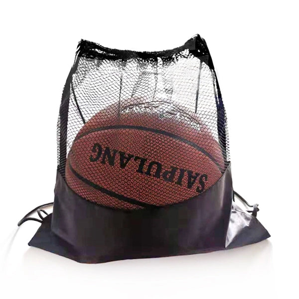 Polyester Mesh Sports Drawstring Backpack Bag For Basketball