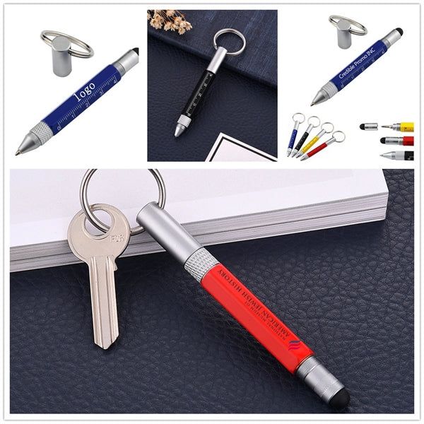 6 in1 Multifunction Screwdriver Ruler Stylus Ballpoint Pen