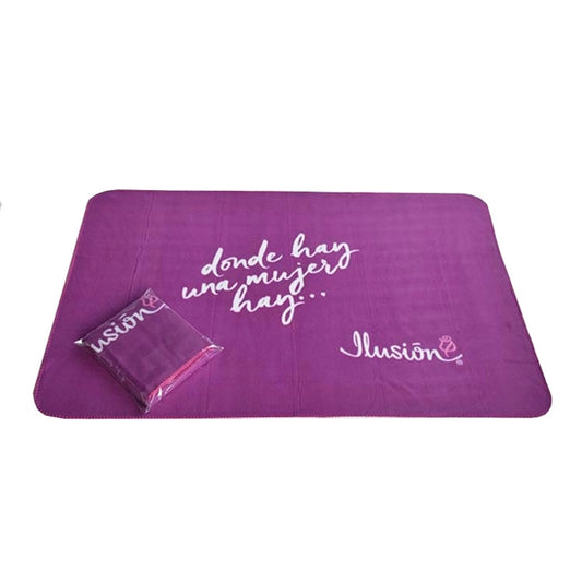 Solid Color Double Side Plush Blanket with Overlocking