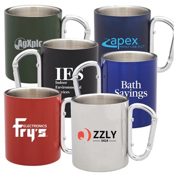 Stainless Steel Mug With Carabiner Handle