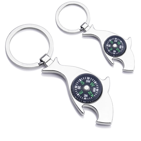 Multipurpose Shark Shap Metal Keychain