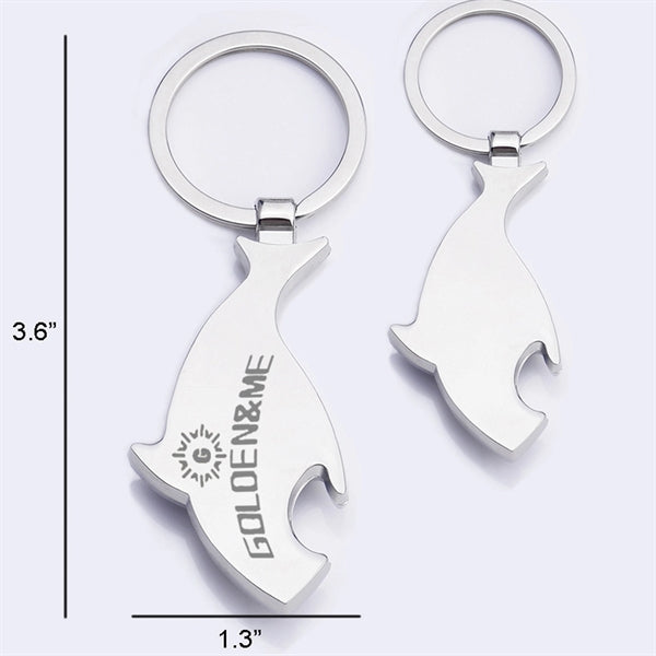 Multipurpose Shark Shap Metal Keychain
