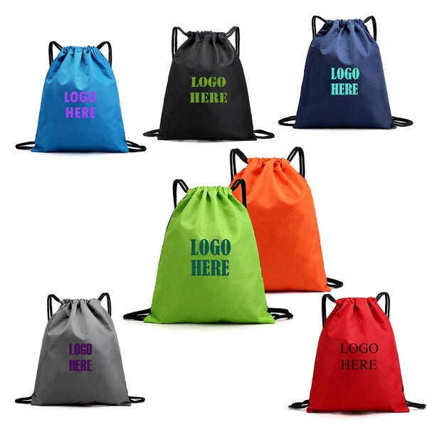 Oxford Hexagons Grain Drawstring Backpacks
