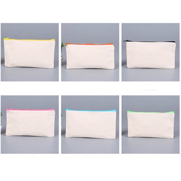 Canvas Pencil Pen Case Craft Zipper Bags