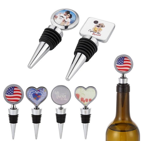 Zinc Alloy Savor Wine Bottle Stopper - Full Color Top