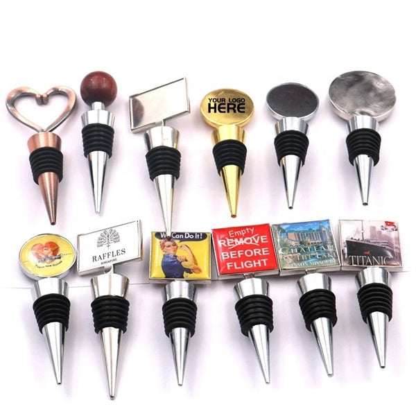 Zinc Alloy Savor Wine Bottle Stopper - Full Color Top