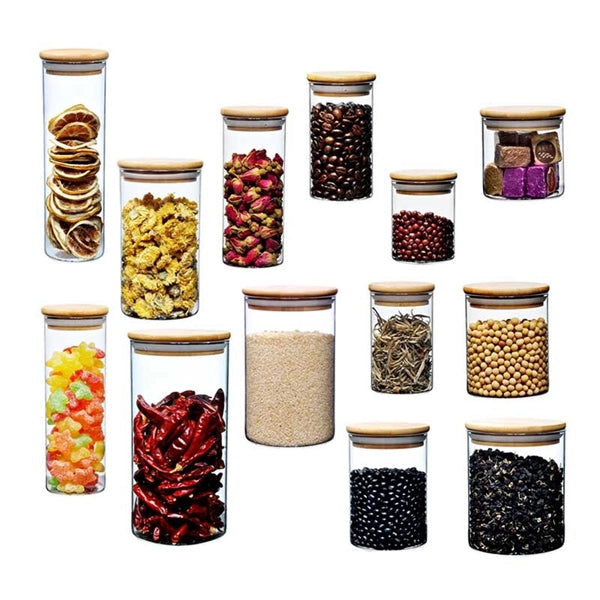 Kitchen Glass Jar w/ Bamboo Lid (150ml)