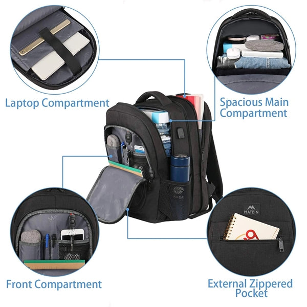 Large Capacity Multifunctional Usb Travel Computer Backpack