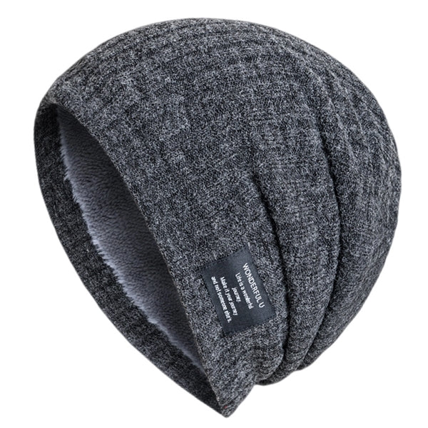 Fleece Knitted Beanie Hat