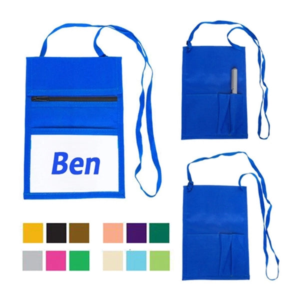Non-Woven Badge Holder Neck Wallet Lanyard