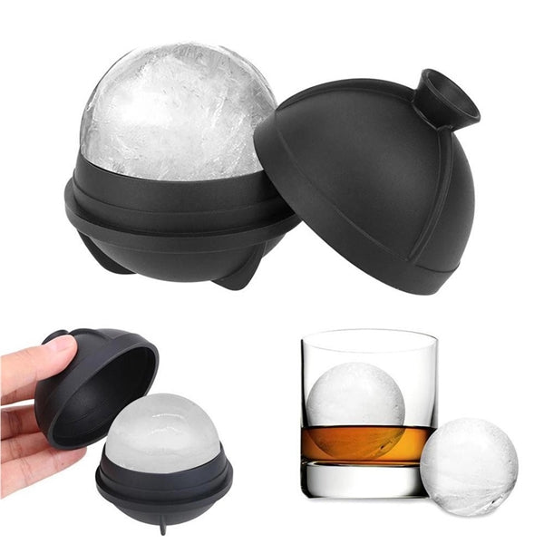Round Ice Cube Mold With Built-in Funnel