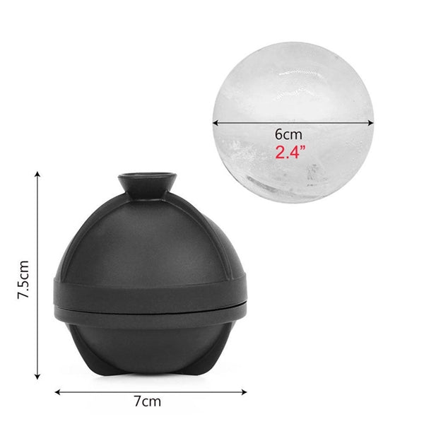 Round Ice Cube Mold With Built-in Funnel