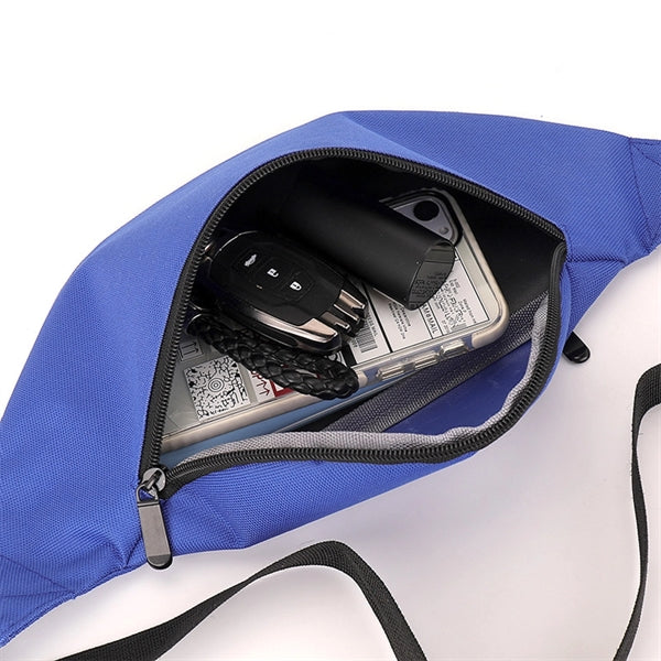 Oxford Cloth Solid Color Large Capacity Waist Bag