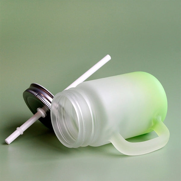14.5OZ Gradient Tumbler Mason Cup With Handle