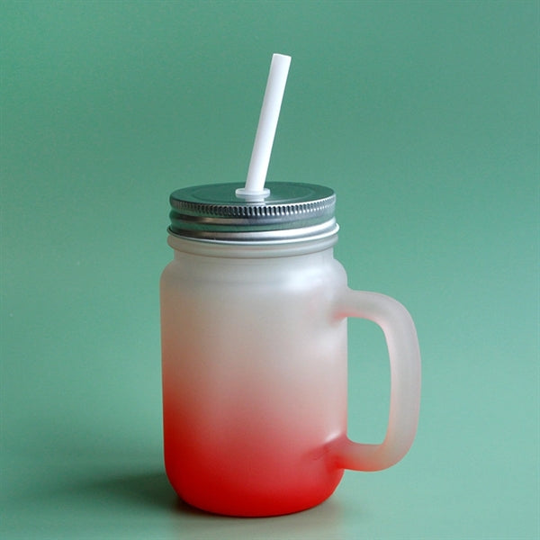 14.5OZ Gradient Tumbler Mason Cup With Handle
