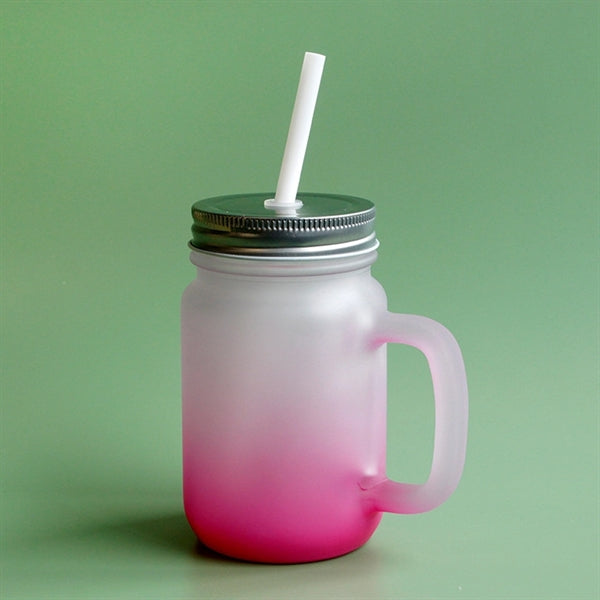 14.5OZ Gradient Tumbler Mason Cup With Handle