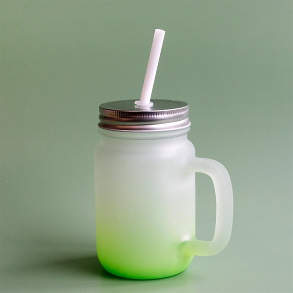 14.5OZ Gradient Tumbler Mason Cup With Handle