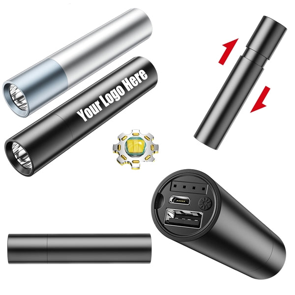 2 In 1 Portable Outdoor Zoomable Flashlight