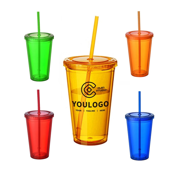 16oz Transparent Acrylic Tumblers