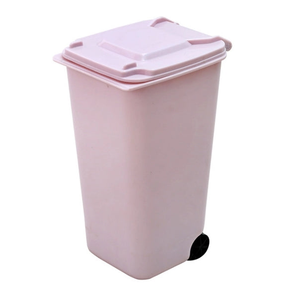 Plastic Mini Desktop Trash Bin Can Pen Holder