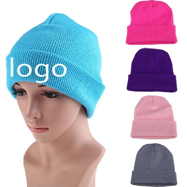 Winter Knitted Acrylic Beanie