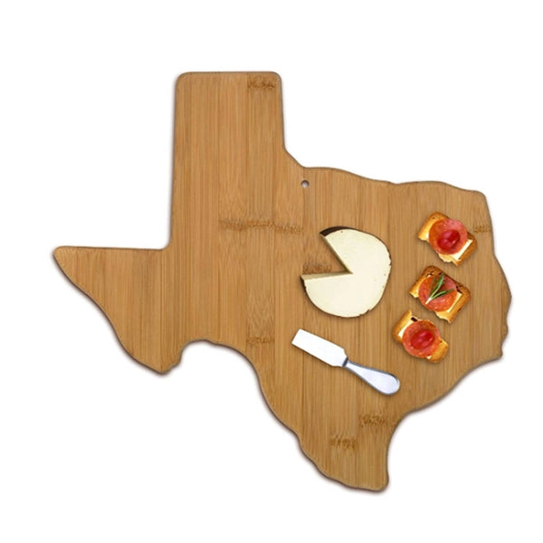 Texas Shaped Eco-Friendly Bamboo Serving Cutting Board