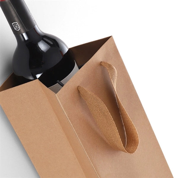 Kraft Paper Wine Bag Single Bottle