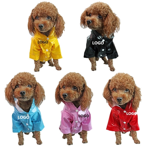 Reflective Striped Pet Raincoat W/ Hooded