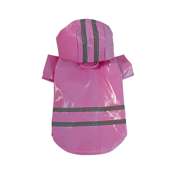 Reflective Striped Pet Raincoat W/ Hooded