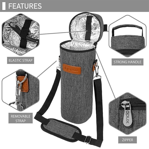 Portable Single Bottle Wine Tote Bag