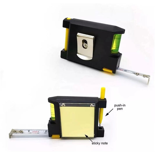 4-in1 Tape Measure with Level Paper Pen