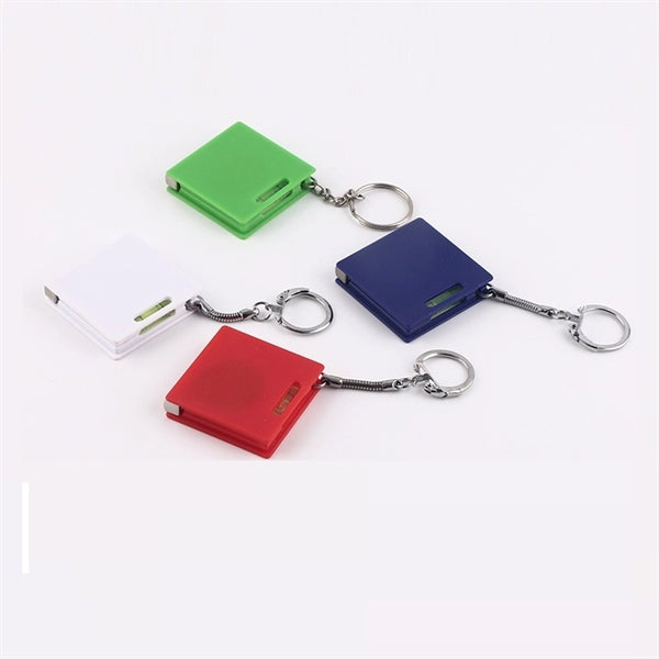 Square Level Tape Measure Key Tag