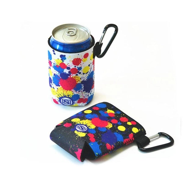 Collapsible Can Cooler with Carabiner