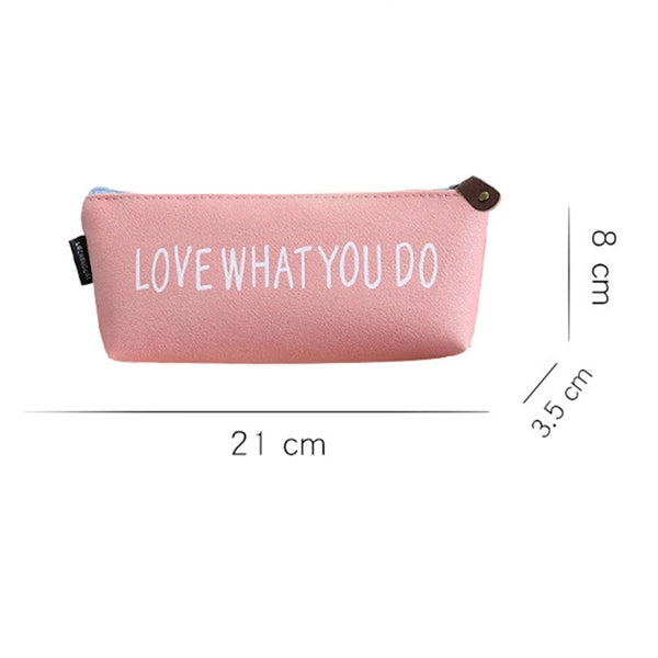 Faux Leather Pencil Case