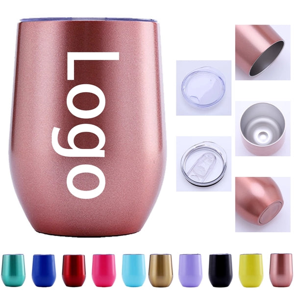 12oz Stainless Steel Eggshell Double Vacuum Red Wine Cup