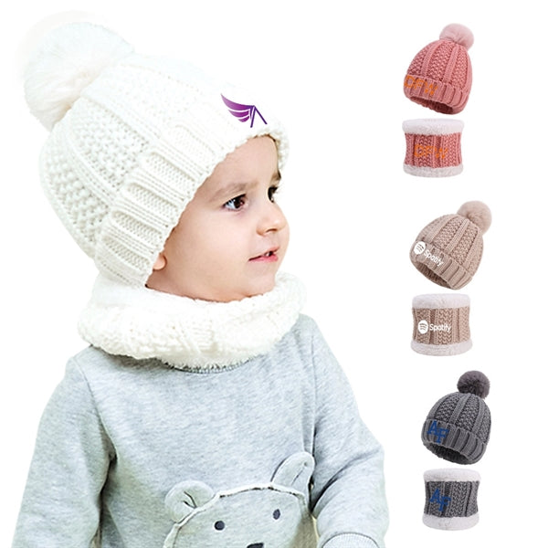 Winter Hat and Scarf Set for Children