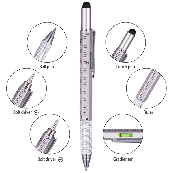 6 in 1 Multitool Tech Tool Pen with Ruler