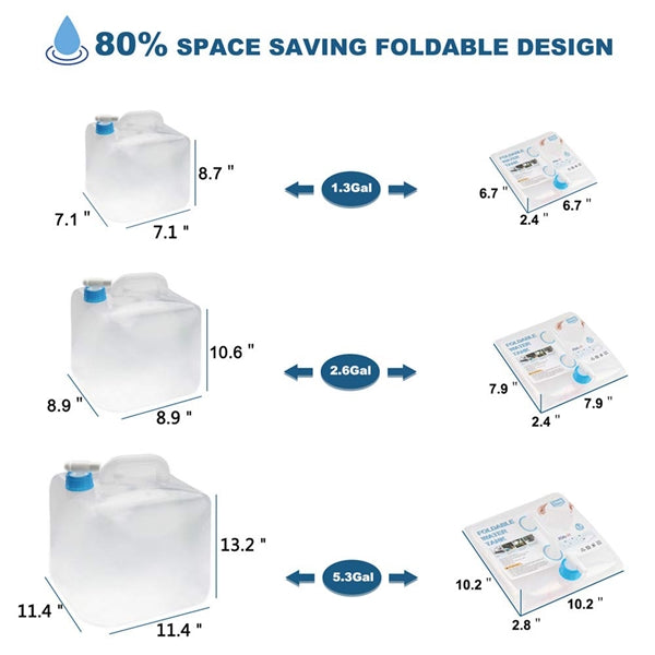 10L / 2.6 Gallon Collapsible Buckets/ Water Container