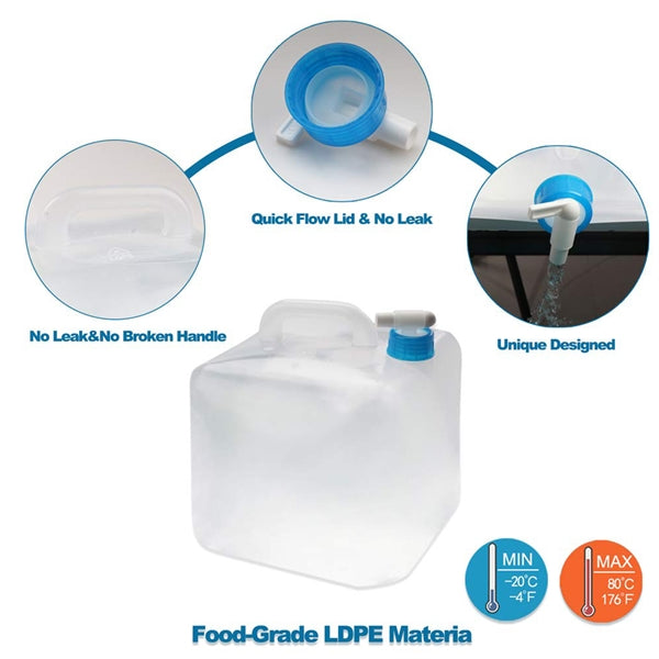 10L / 2.6 Gallon Collapsible Buckets/ Water Container
