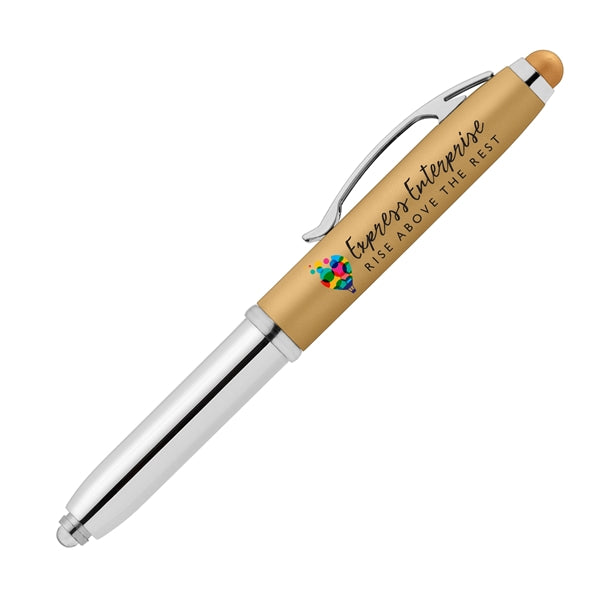Vivano Softy Metallic Pen w/ LED Light and Stylus - ColorJet