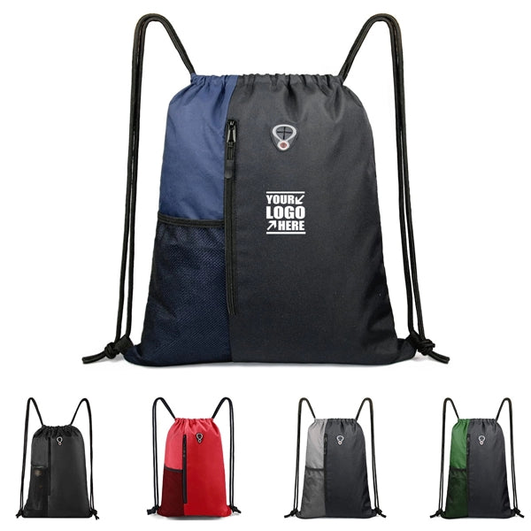 Drawstring Backpack Sports Gym Bag For Women Men