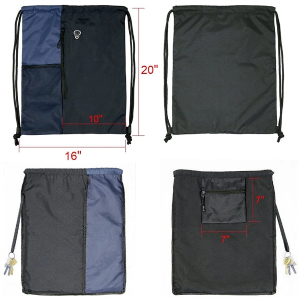 Drawstring Backpack Sports Gym Bag For Women Men