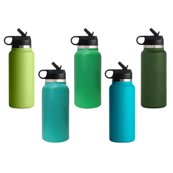 32 oz Vacuum Insulated Water Bottle W/ Straw&handle