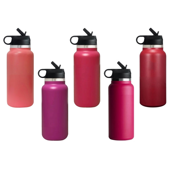 32 oz Vacuum Insulated Water Bottle W/ Straw&handle