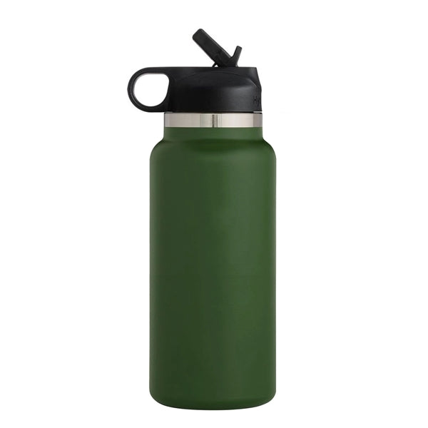32 oz Vacuum Insulated Water Bottle W/ Straw&handle