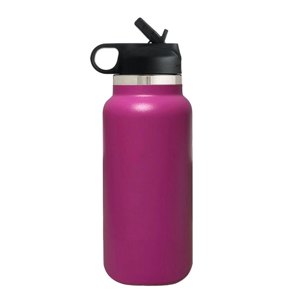 32 oz Vacuum Insulated Water Bottle W/ Straw&handle